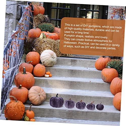 5pcs Flannel Foam Halloween Pumpkins Decor