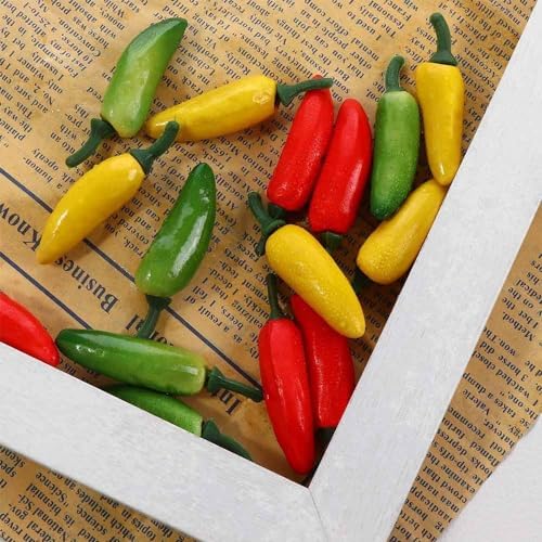 10Pcs Artificial Chili Peppers Lifelike Fake Vegetables Home Kitchen Decor