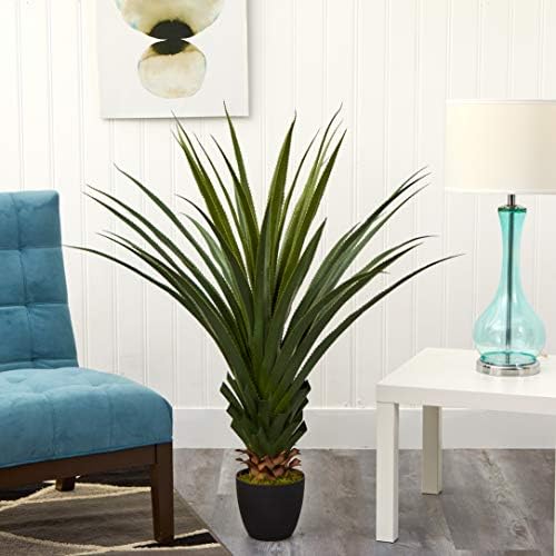 Nearly Natural 4 Spiked Agave Plant Green