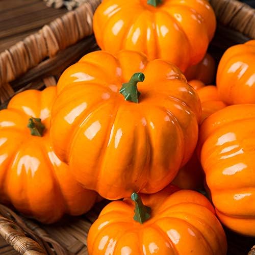 Ogrmar 12 Pack Assorted Artificial Pumpkins