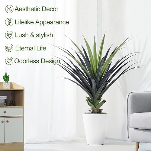 4ft Artificial Spiked Agave Plant Set of 2