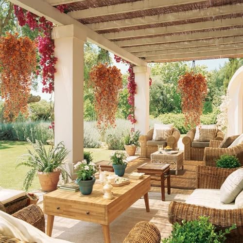 Fall Flower Artificial Hanging Plants Set of 3