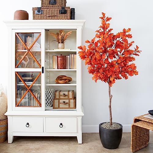 Nearly Natural 6ft Autumn Oak Artificial Fall Tree