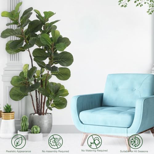 GAOMON Artificial Fiddle Leaf Fig Tree 4 Ft with 72 Leaves