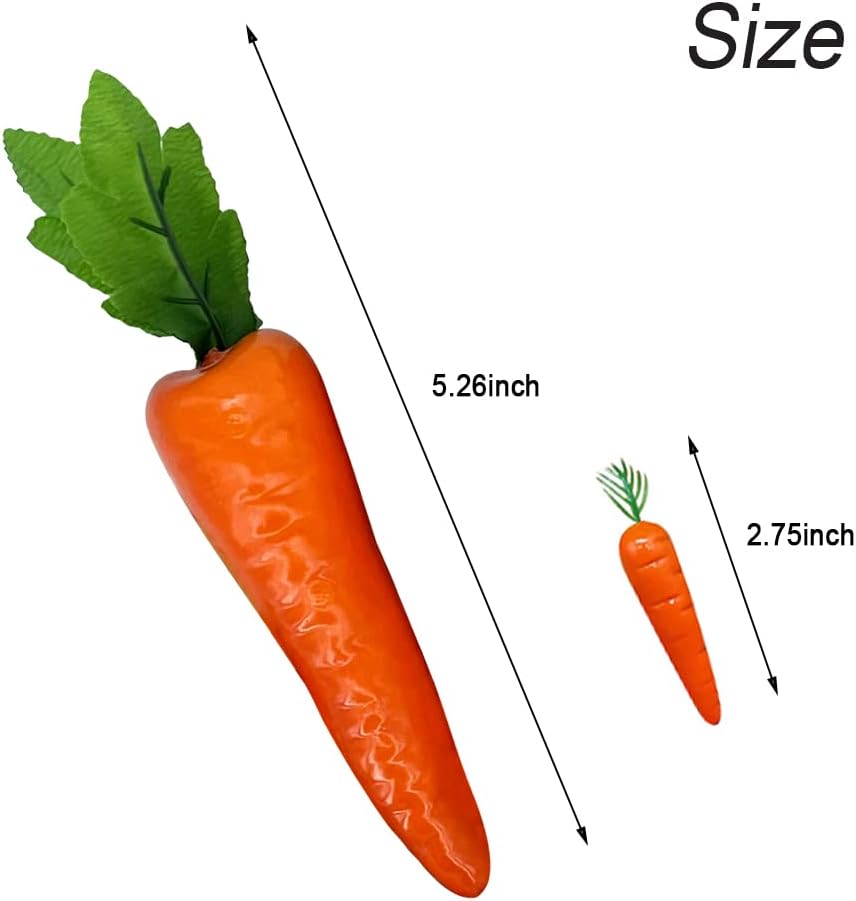 Laiiqi 35Pcs Artificial Carrots for Decor and Photography
