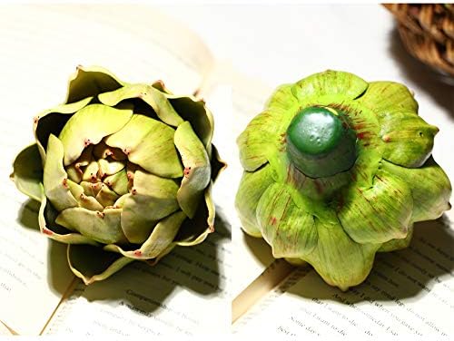 Large Green Artificial Artichoke Decor Set 6pcs