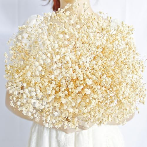 3500 Ivory White Flowers Bulk Pack - Artificial Babys Breath and Wildflowers