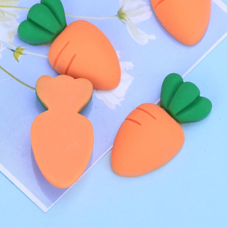50Pcs Mini Resin Carrots for Easter Decor