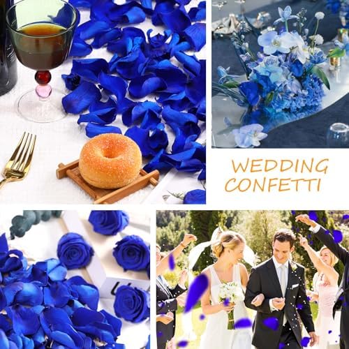 Tavkite Dried Blue Rose Petals for Wedding Decor