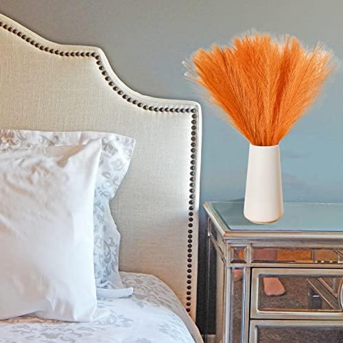 Mandys Orange Silk Pampas Grass Bouquet 20 Stems