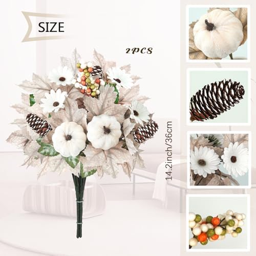 Artmag 2PCS Fall Artificial Flower Bouquets