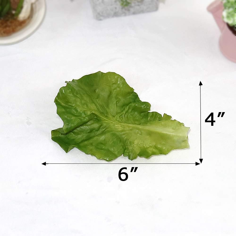 Nice Purchase 6pcs Simulation Green Lettuce Leaves Fake Vegetable Model