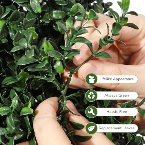 Coucheta 3FT Artificial Boxwood Topiary Trees 2Pack