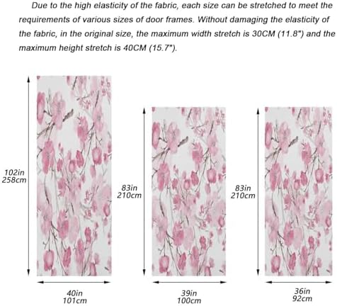 Susiyo Watercolor Cherry Blossom Halloween Door Cover