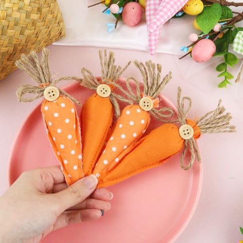4PCS Easter Artificial Fabric Carrots Decorations