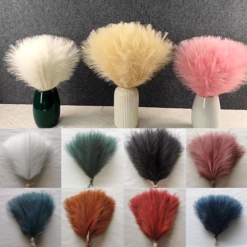 Boho Room Decor 10Pcs Artificial Black Pampas Grass Bouquet
