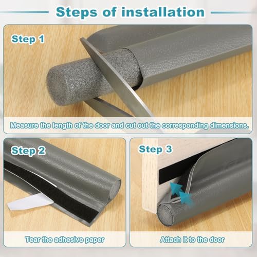 Uxcell 2Pcs 37 Inch Door Draft Stopper