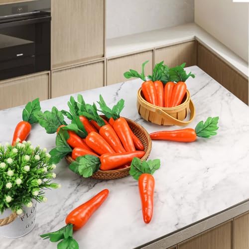 Lorigun 5 Pcs Artificial Carrots Home Kitchen Decor