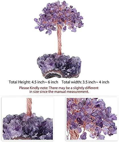 Healing Crystals Money Tree with Amethyst Base