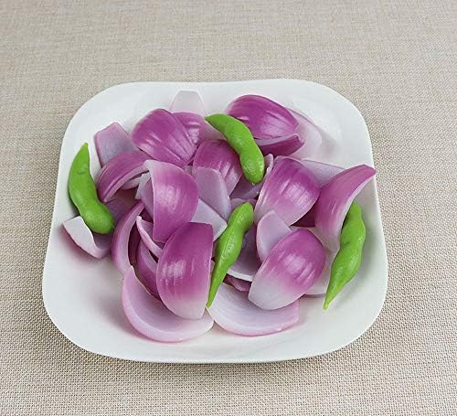 20Pcs Artificial Onion Slice Lifelike Vegetable Decor Prop