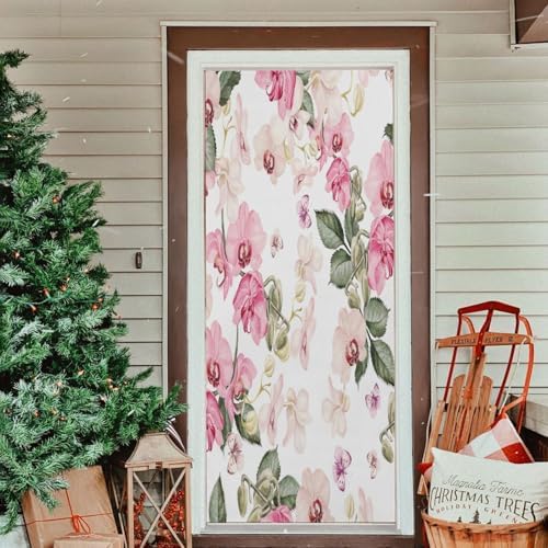 Susiyo Watercolor Orchid Halloween Door Cover