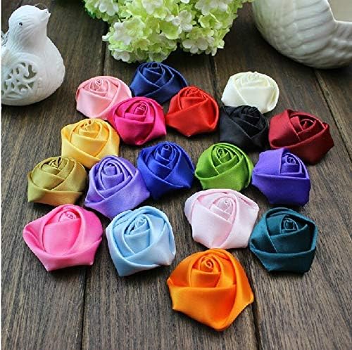 Gray Artificial Silk Satin Rose Decorative Flower Set of 20