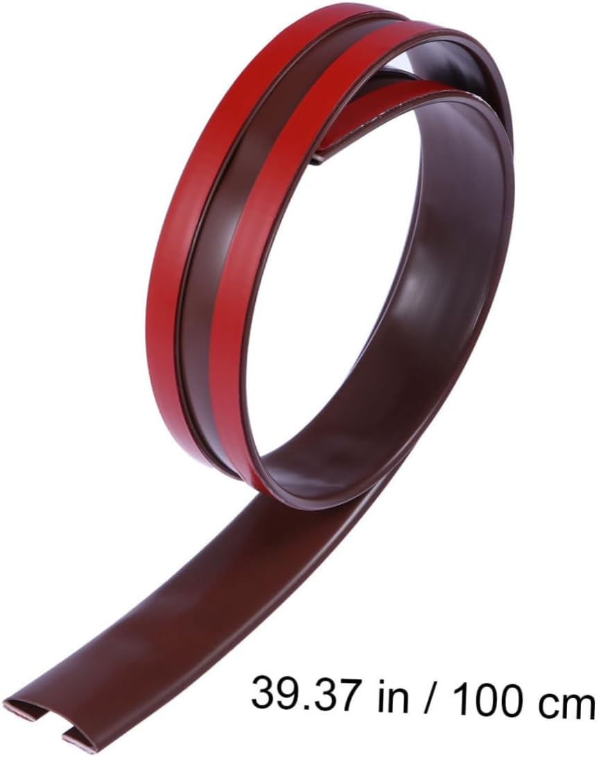 HOMSFOU Door Draft Stopper Seal Strip Brown Adjustable Weatherproof Sound Insulation