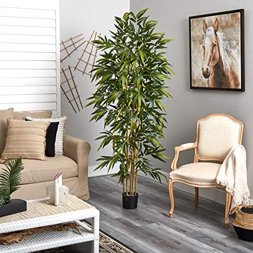 Nearly Natural 6ft Artificial Bamboo Tree Indoor Decor