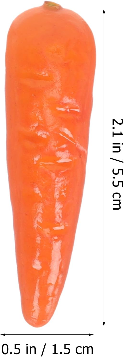 30Pcs Mini Foam Carrots for Decor and Props