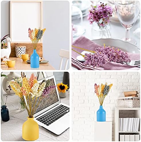 WILLBOND 24 Pcs Artificial Vanilla Flowers Pastel Foam Bouquet Decor