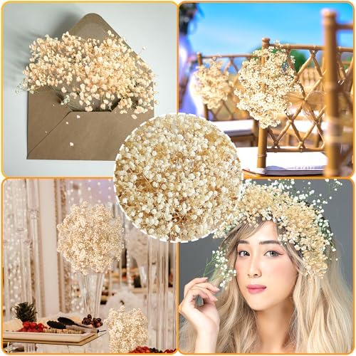 3500 Ivory White Flowers Bulk Pack - Artificial Babys Breath and Wildflowers