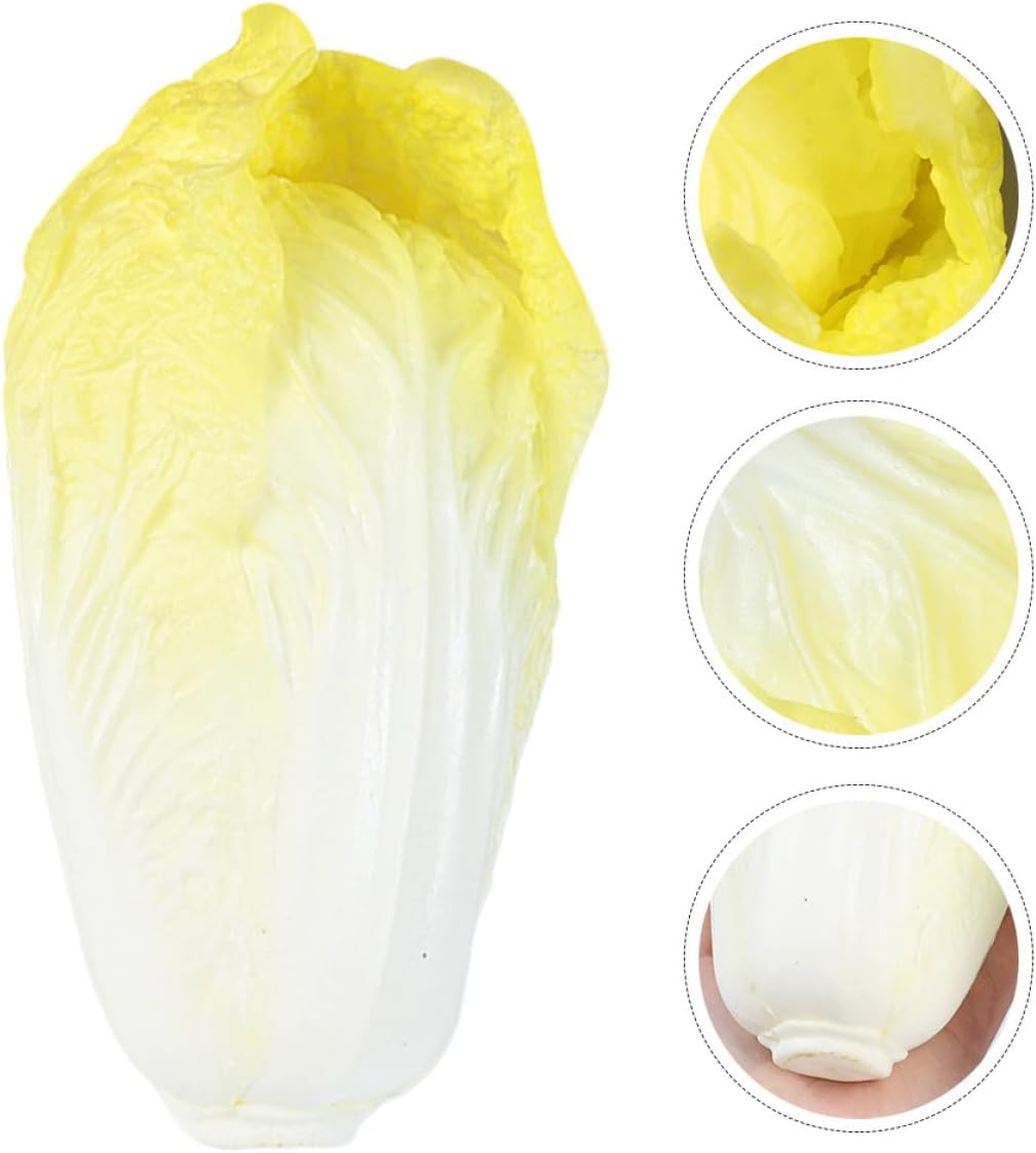 Happyyami Artificial Vegetables Realistic Chinese Cabbage Decor