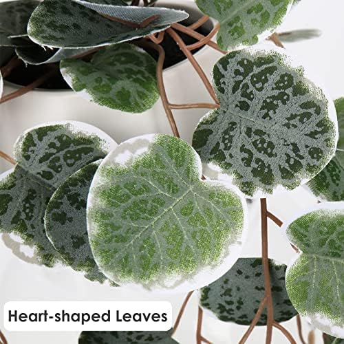 Briful Artificial String of Hearts Plants 16 with Ceramic Pot