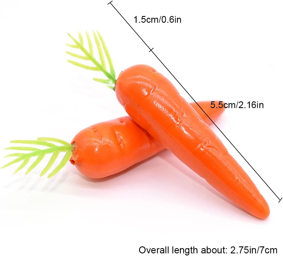 30 Pcs Artificial Mini Carrots for Decoration and Crafts