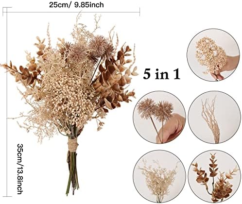 Beige Silk Artificial Flowers for Vase Home Decor