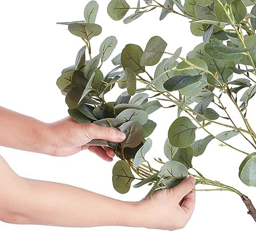 VEVOR 6 FT Artificial Eucalyptus Tree with PE Material and Anti-Tip Protection