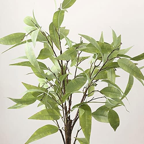 SAFAVIEH 50 Inch Artificial Eucalyptus Tree with Cement Pot