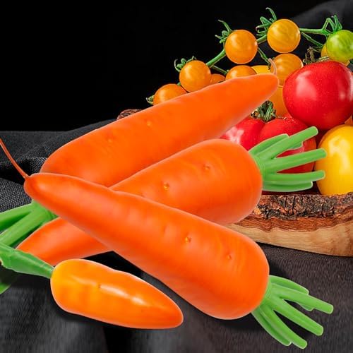 15Pcs Artificial Carrots for Kitchen Decor Photography Props