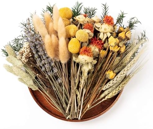 Natural Dried Flower Bouquets for Vase and Decor