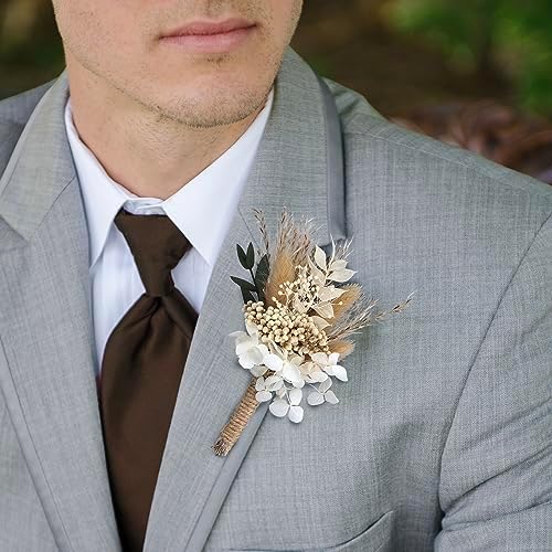 Rinlong Assorted Dried Flower Boutonnieres 6 Pcs