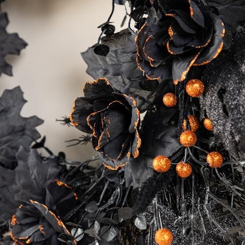 Glitzhome Set of 3 Halloween Decor Trees and Wreath
