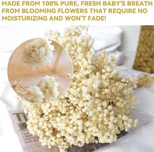 3500 Ivory White Flowers Bulk Pack - Artificial Babys Breath and Wildflowers