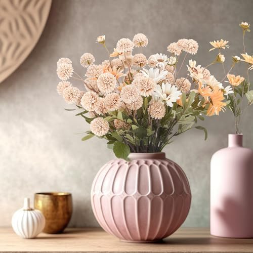 16 Pcs Realistic Dandelion and Chrysanthemum Stems for Wedding Centerpieces