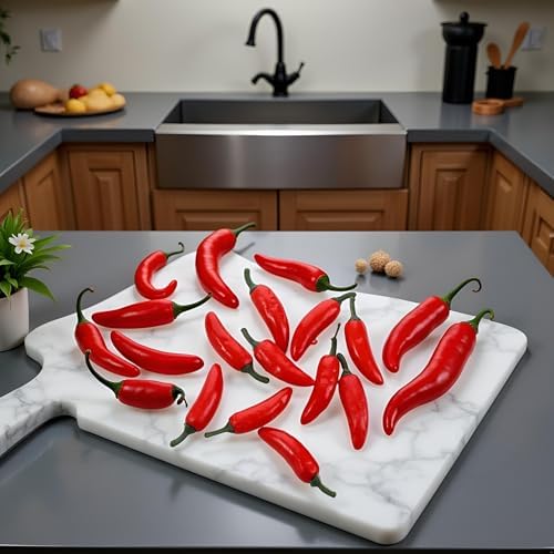 BWESOO 10Pcs Red Plastic Chili Peppers for Home Decoration