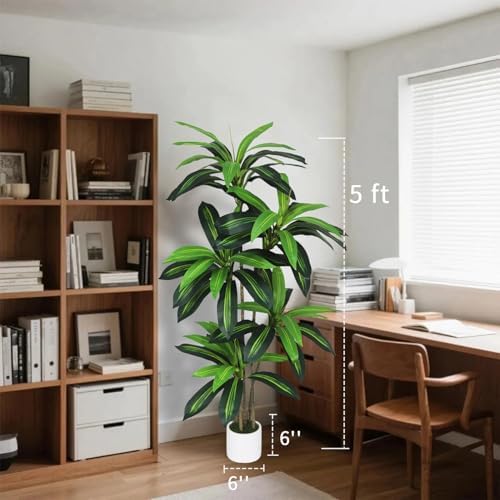 Gaoqisi Artificial Dracaena Tree 5FT Decor