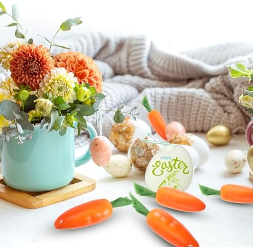 CHGCRAFT 25pcs Artificial Carrots for Easter Decor