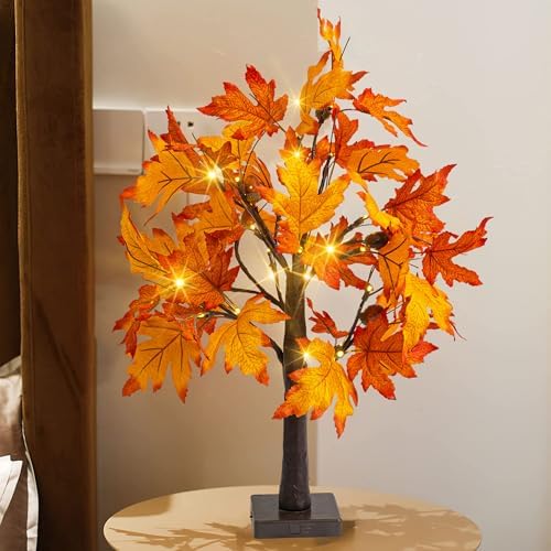Dazzle Bright 2 Pack 24 Inch Lighted Maple Tree Decorations