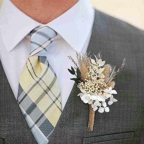Rinlong Assorted Dried Flower Boutonnieres 6 Pcs
