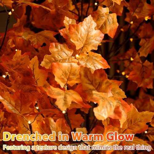 6FT Lighted Maple Tree with 120 Warm White LED Lights