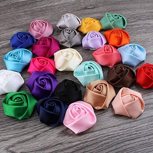 Gray Artificial Silk Satin Rose Decorative Flower Set of 20